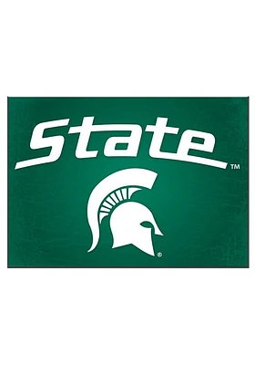 Michigan State Spartans Spartan Logo Blank Card - Green