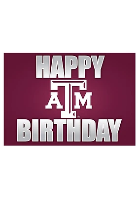 Texas A&M Aggies Happy Birthday Card - Maroon