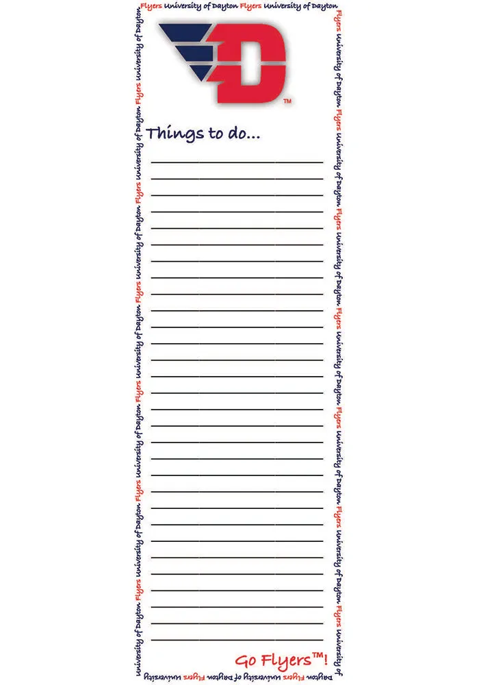 Dayton Flyers To Do List Notepad