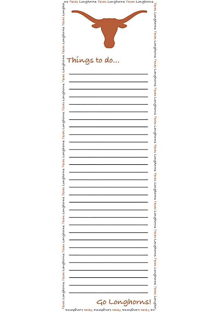 Texas Longhorns To Do List Notepad