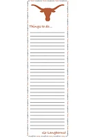 Texas Longhorns To Do List Notepad