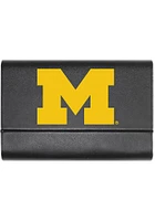 Michigan Wolverines Leather Business Card Holder