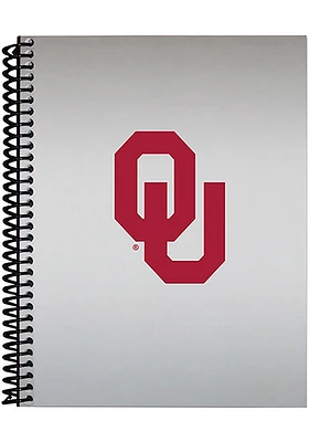 Oklahoma Sooners Spiral Notebook and Folder - Silver