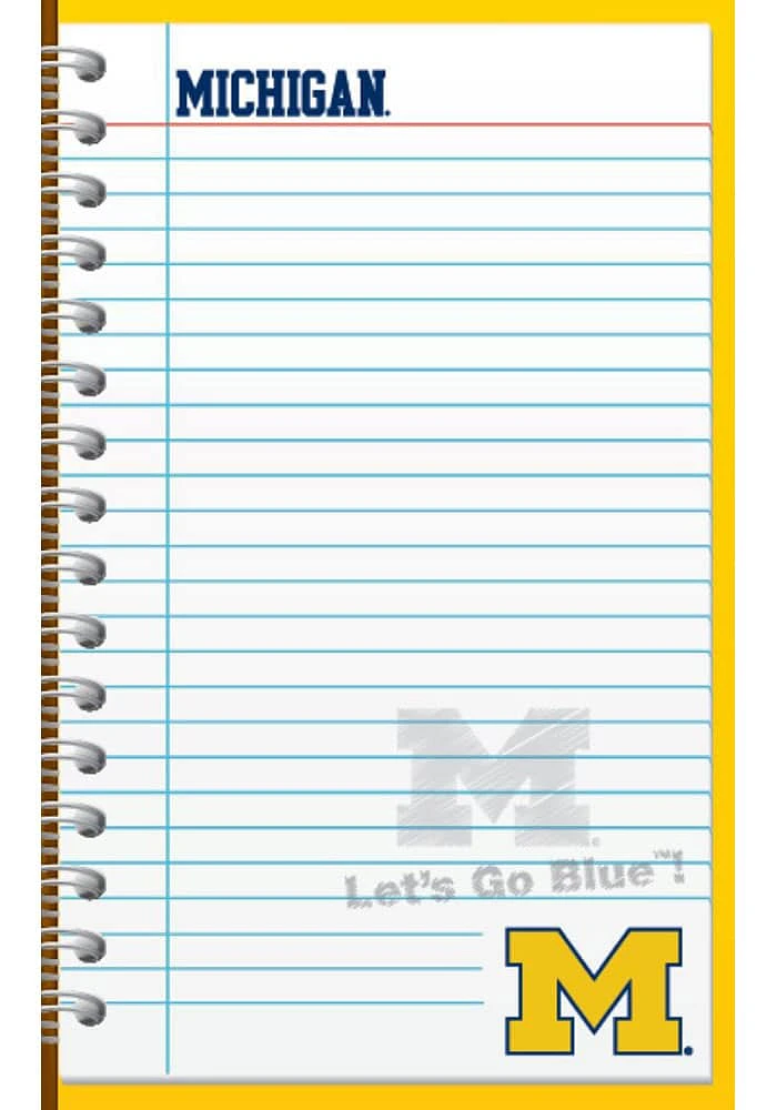 Michigan Wolverines Memo Notebook and Folder - Yellow