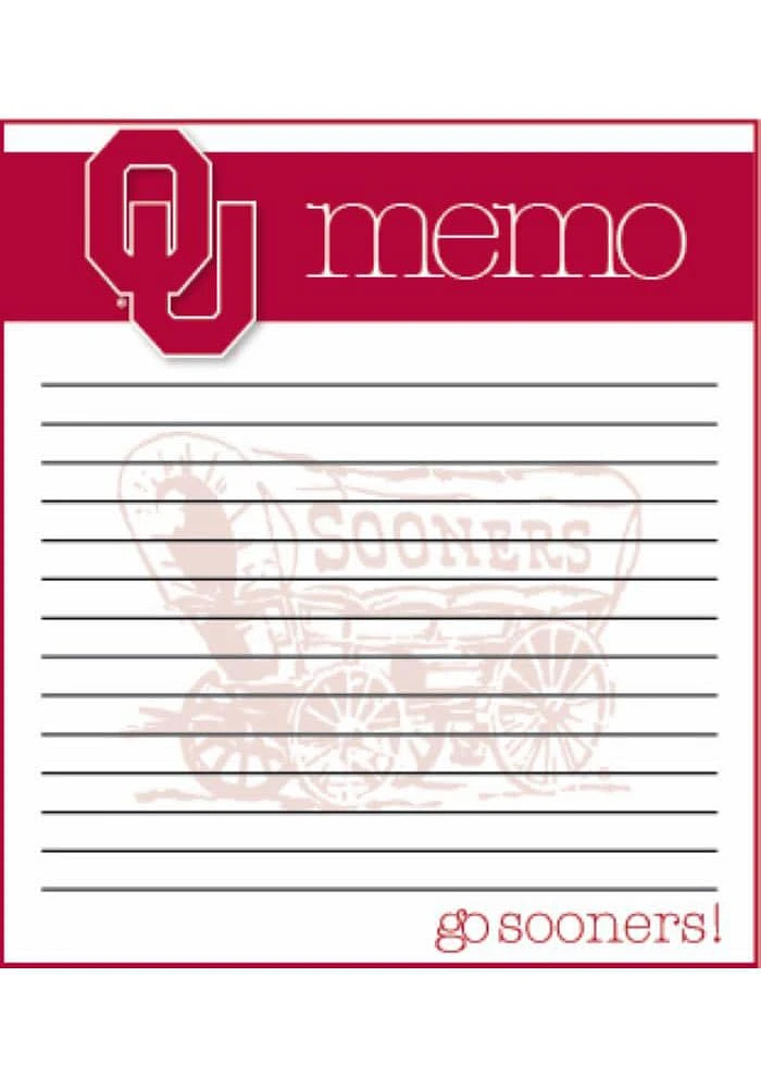 Oklahoma Sooners Small Memo Notepad