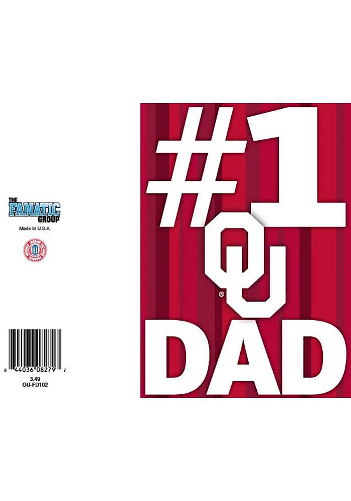 Oklahoma Sooners Fathers Day Card - Crimson
