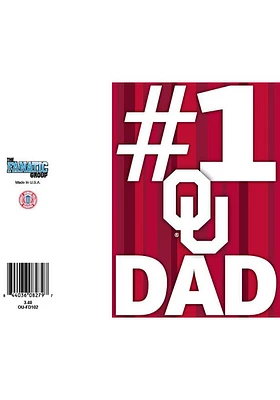 Oklahoma Sooners Fathers Day Card - Crimson