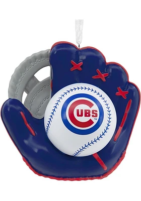 Chicago Cubs Baseball Glove Ornament - Blue