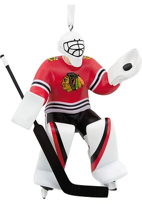 Chicago Blackhawks Goalie Ornament - Red