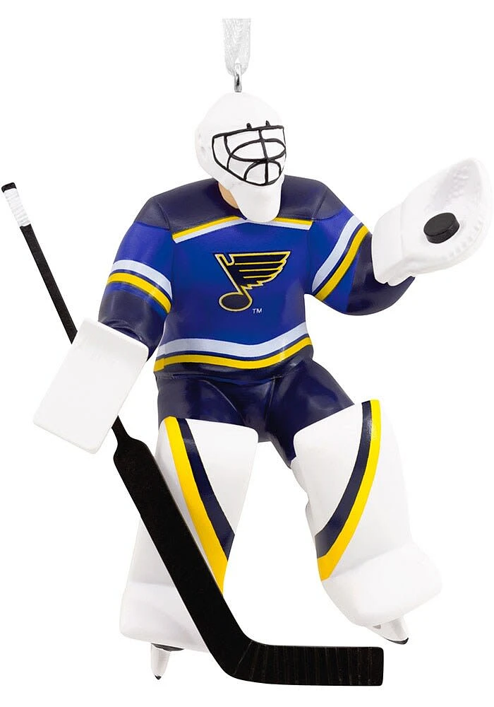 St Louis Blues Goalie Ornament - Blue
