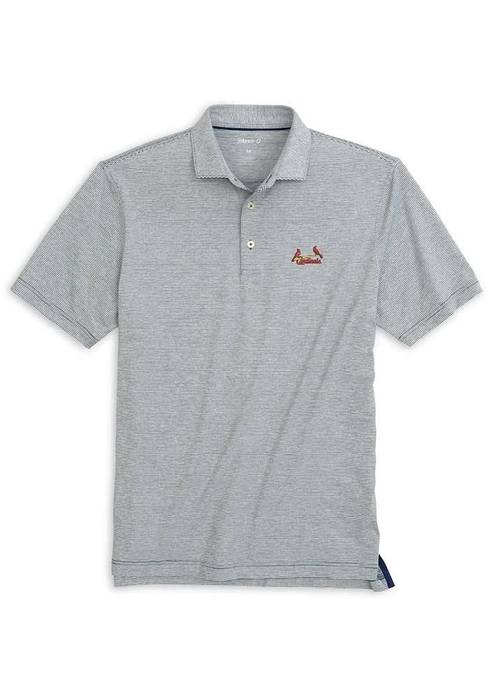 Johnnie O St Louis Cardinals Mens Navy Blue Lyndon Short Sleeve Fashion Polo