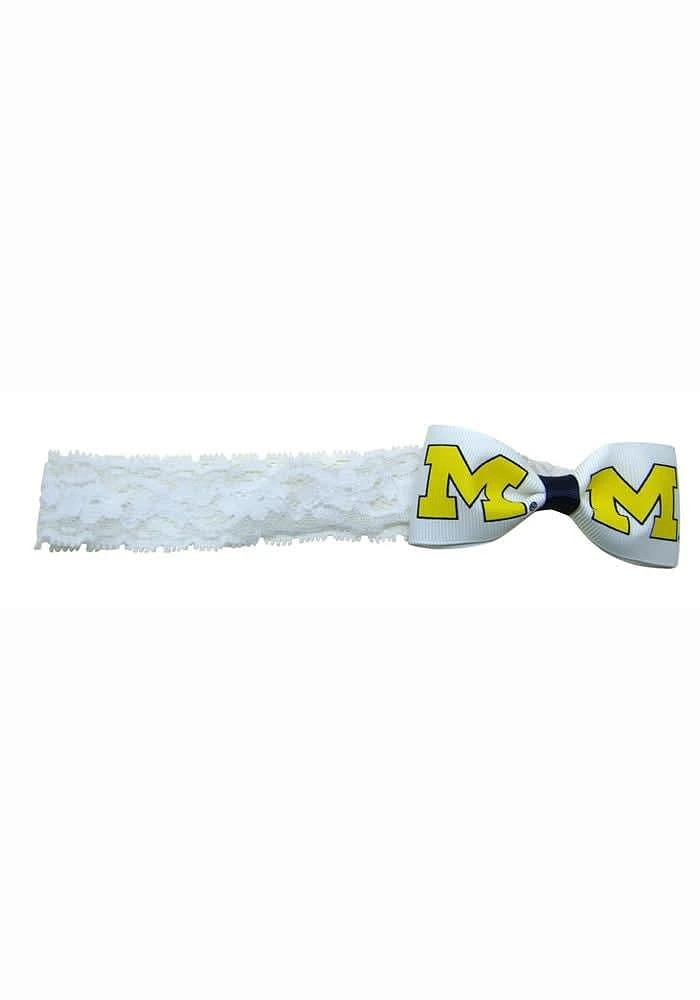 Michigan Wolverines Lace Baby Headband