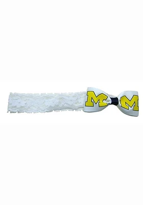 Michigan Wolverines Lace Baby Headband