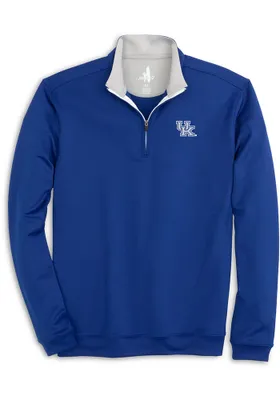 Johnnie O Kentucky Wildcats Mens Blue Brady Polar Fleece Long Sleeve 1/4 Zip Pullover