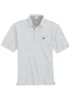 Johnnie O Kentucky Wildcats Mens Grey Nelly Striped Pocket Short Sleeve Polo