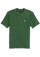 Johnnie O Michigan State Spartans Green Heathered Tyler Pocket Short Sleeve T Shirt