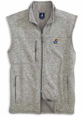 Johnnie O Kansas Jayhawks Mens Grey Wes Sleeveless Jacket