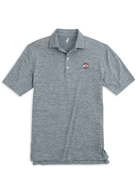 Johnnie O Ohio State Buckeyes Mens Black Huron Short Sleeve Polo