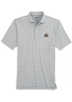 Johnnie O Ohio State Buckeyes Mens Grey Clipper Short Sleeve Polo