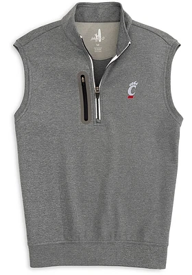 Johnnie O Cincinnati Bearcats Mens Grey Denny Melange Sleeveless Jacket