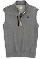 Johnnie O K-State Wildcats Mens Black Denny Melange Sleeveless Jacket