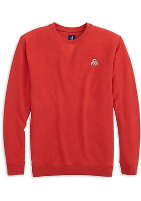 Johnnie O Ohio State Buckeyes Mens Red Freeman Long Sleeve Crew Sweatshirt