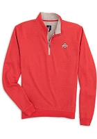 Johnnie O Ohio State Buckeyes Mens Red Sully Long Sleeve Qtr Zip Pullover