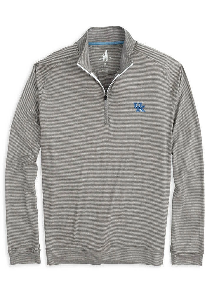 Johnnie O Kentucky Wildcats Mens Grey Vaughn Long Sleeve 1/4 Zip Pullover