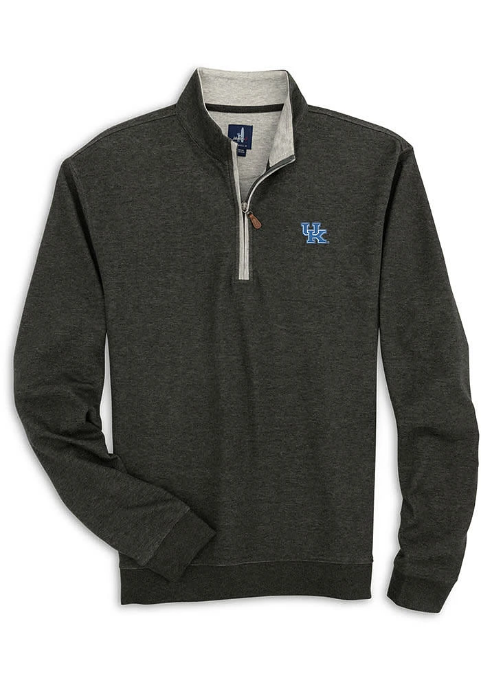 Johnnie O Kentucky Wildcats Mens Black Sully Long Sleeve 1/4 Zip Pullover