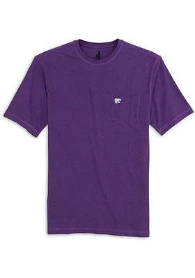 Johnnie O K-State Wildcats Purple Heathered Tyler Pocket Short Sleeve T Shirt