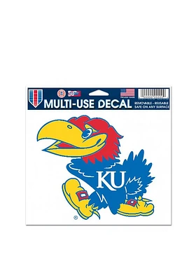Kansas Jayhawks 5x6 Auto Decal - Blue