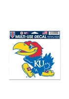 Kansas Jayhawks 5x6 Auto Decal - Blue