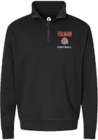 John Ferlmann Mens Rally Black Ohio State Buckeyes NIL Embroidered Qtr Zip Pullover