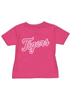 Detroit Tigers Toddler Girls Pink Wordmark Short Sleeve T-Shirt