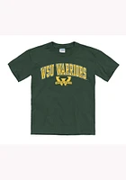 Wayne State Warriors Youth Green Arch Short Sleeve T-Shirt
