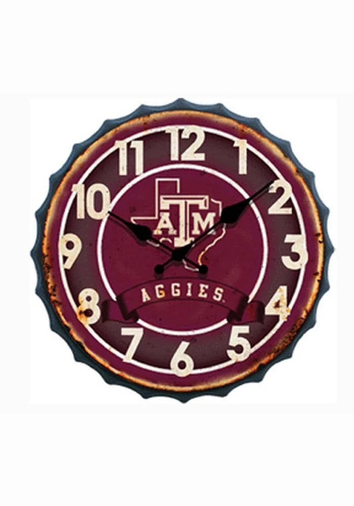 Texas A&M Aggies Bottle Cap Wall Clock