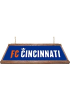 FC Cincinnati Premium Wood Frame Blue Billiard Lamp