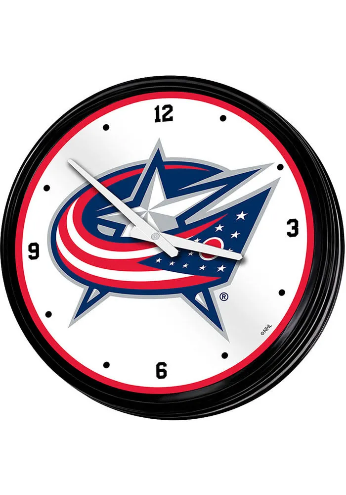 Columbus Blue Jackets Retro Lighted Wall Clock