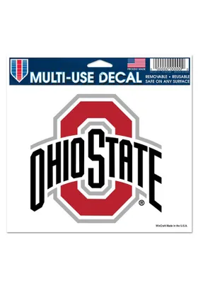 Ohio State Buckeyes Logo Design Auto Decal - Red