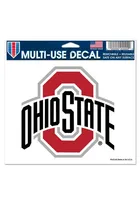 Ohio State Buckeyes Logo Design Auto Decal - Red
