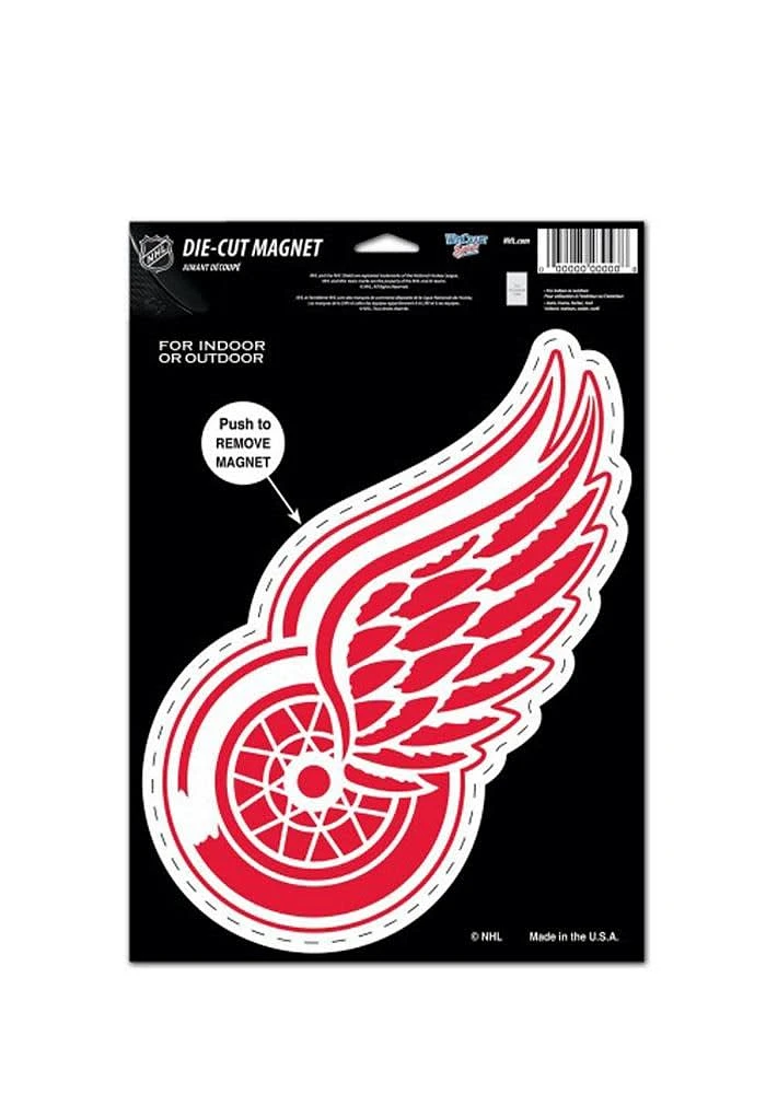 Detroit Red Wings Die Cut Car Magnet - Red