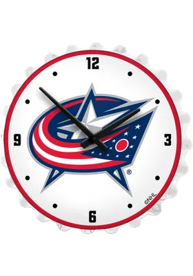 Columbus Blue Jackets Bottle Cap Lighted Wall Clock