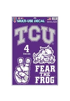 TCU Horned Frogs 11x17 Multi Use Sheet Auto Decal - Purple
