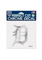 Detroit Tigers 6x6 Chrome Auto Decal - Silver