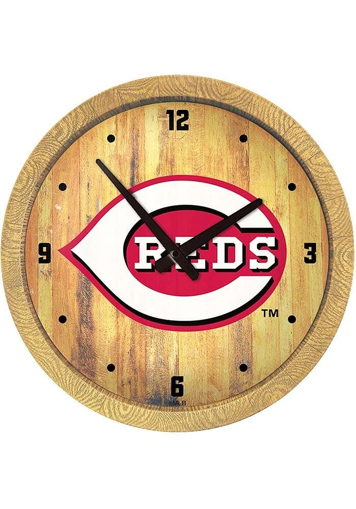 Cincinnati Reds Faux Barrel Top Wall Clock