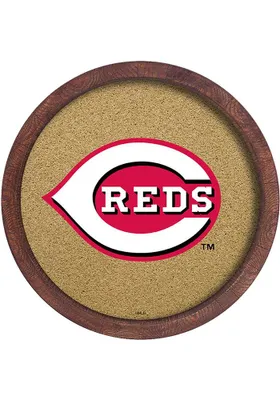 The Fan-Brand Cincinnati Reds Faux Barrel Top Corkboard Sign