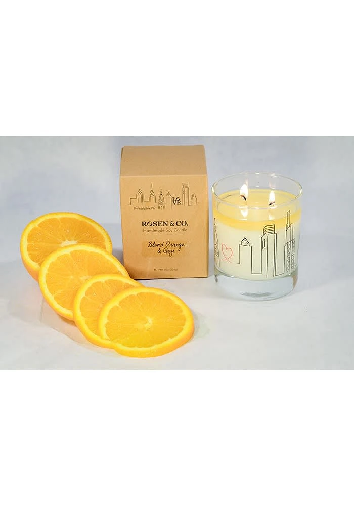 Philadelphia Signature Philly Skyline White Candle