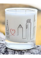 Philadelphia Signature Philly Skyline Design White Candle