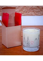 Philadelphia Signature Philly Skyline Graphic White Candle