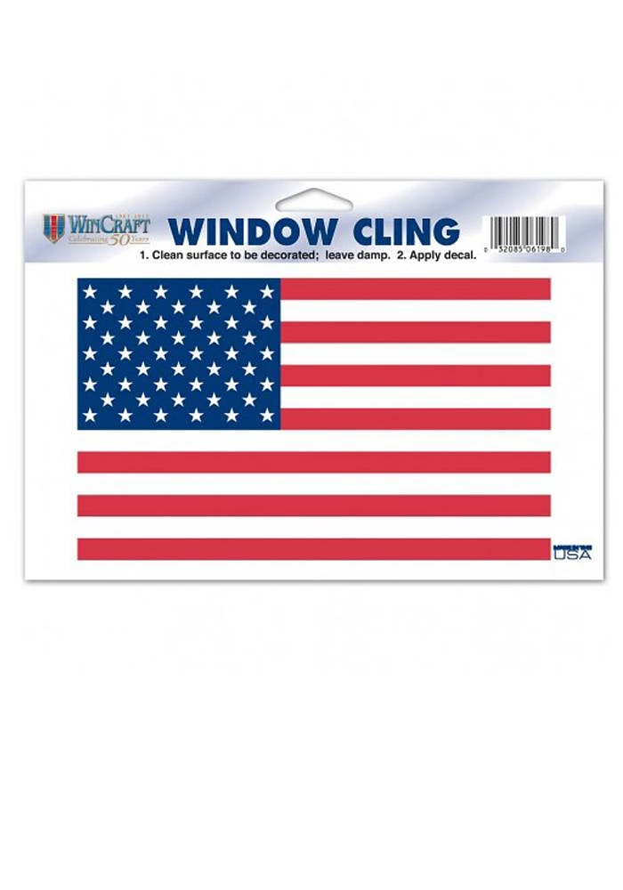 Americana American Flag 4.5x8.5 Auto Static Cling Decal - Red